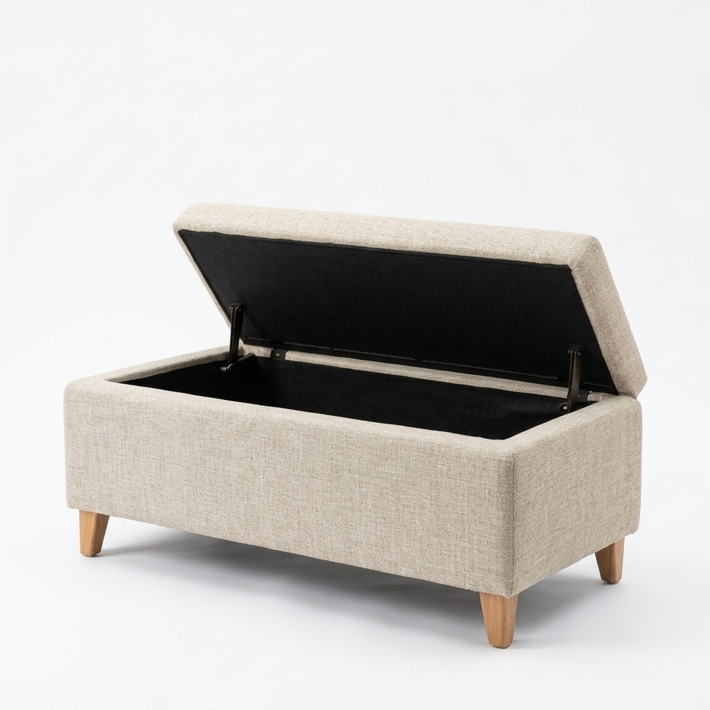 Linvioras™ HearthWeave Storage Ottoman Bench