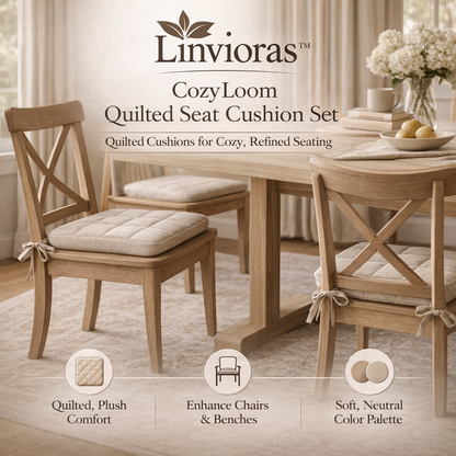 Linvioras™ CozyLoom Quilted Seat Cushion Set