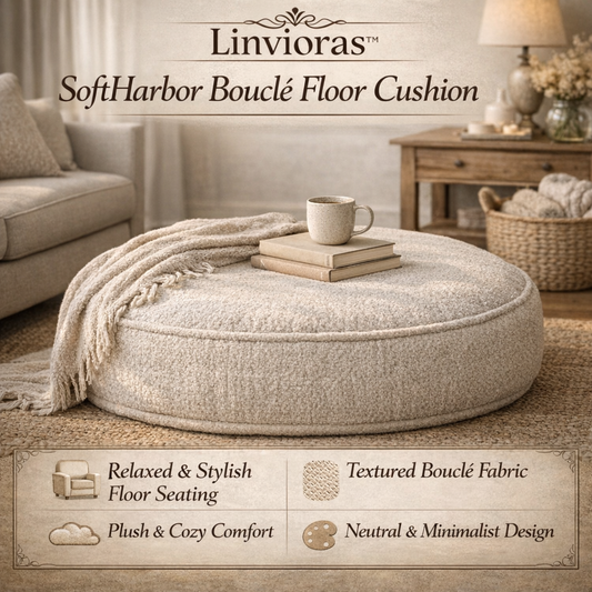 Linvioras™ SoftHarbor Bouclé Floor Cushion